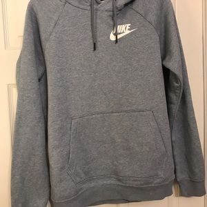 Nike light blue hoodie.